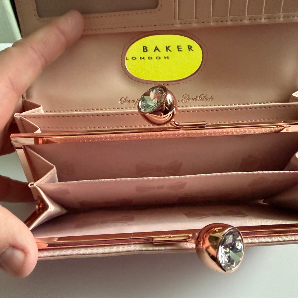 Ted Baker Large Leather Wallet with Bobble Clasp - Picture 7 of 8